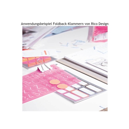 Beispiel Benutzung Foldback Klammern von Rico Design