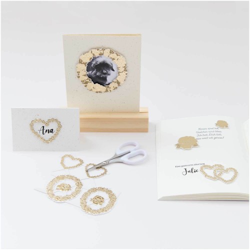Gestaltungsmotive mit Glanzbilder Frames Gold