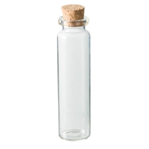 Glasflasche mit Korken 22 x 80 mm 6 Stück