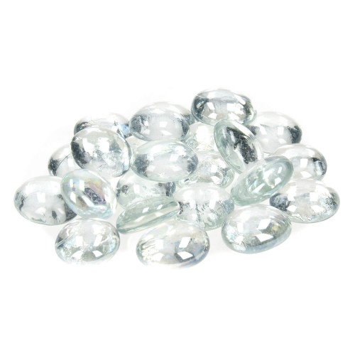 Nuggets Glas irisierend klar ~ 35 Stück