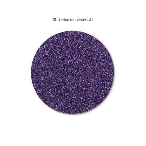 Glitterkarton violett A4