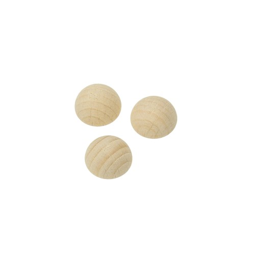 Detailansicht Halbkugel Holz 15 mm 10 Stück
