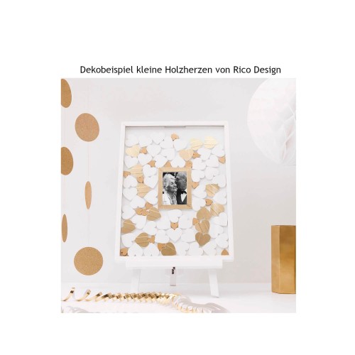 Beispiel Anwendung Holzherzen von Rico Design