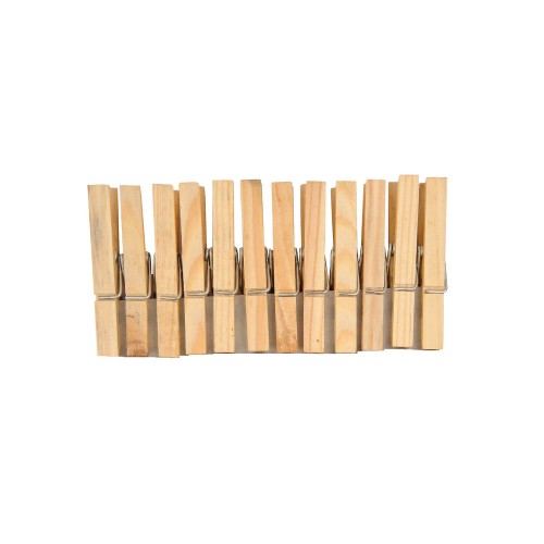 Rico Design Holzklammern natur 24 Stück 72 mm