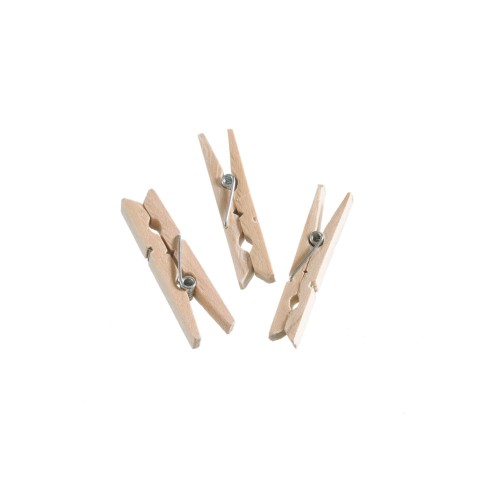 Detailansicht Holzklammern 24 Stück 45 mm