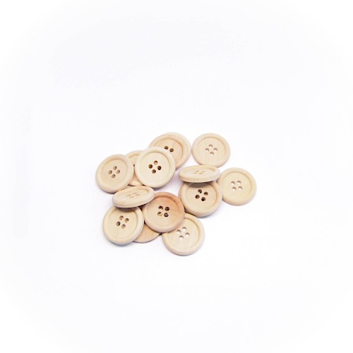 Dekoknopf Holz roh 25 mm