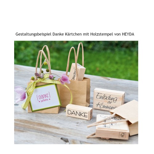 Anwendungsbeispiel Stempel Dankeschön von HEYDA