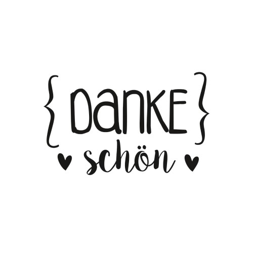Abbildung Schriftbild Holzstempel Danke schön