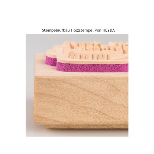 Stempelaufbau Holzstempel HEYDA