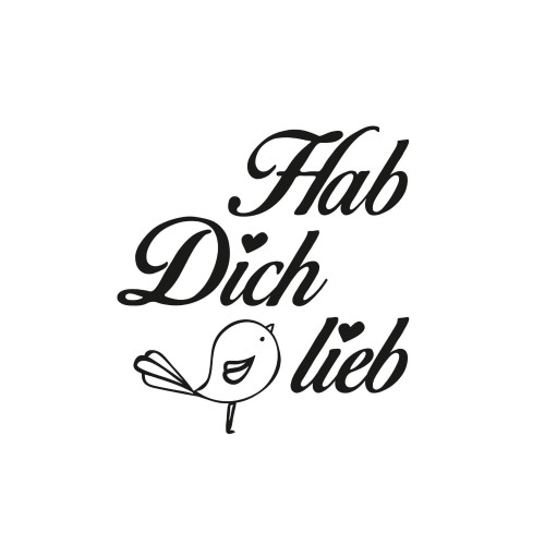 Motivvergrößerung von Stempel Hab Dich lieb