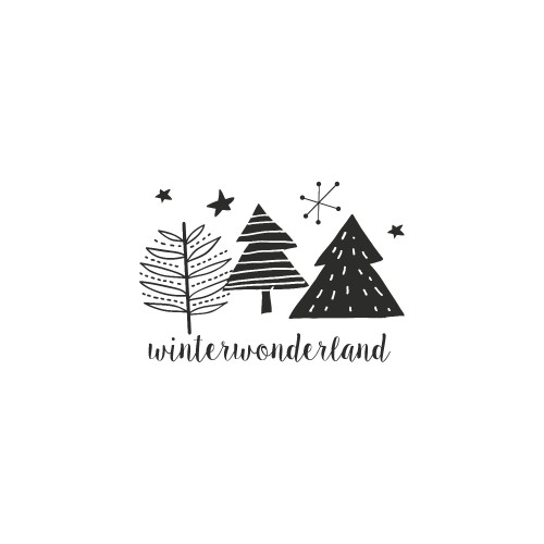 Detailansicht Motiv Stempel Winterwonderland