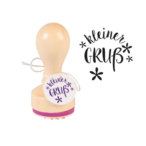 Stempel Kleiner Gruß mit zusätzlicher Motivvabbildung