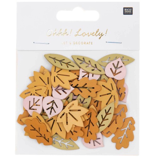 Ohhh! Lovely! Holzstreu Blätter Mix braun