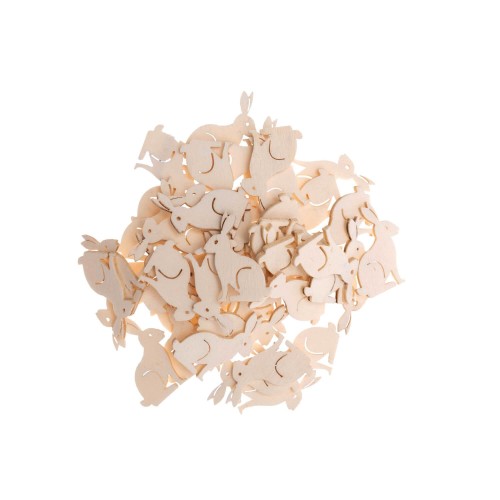Holzstreu Hase klein natur von Rico Design