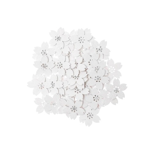 Streuteile Kirschblüte weiß Holz von Rico Design