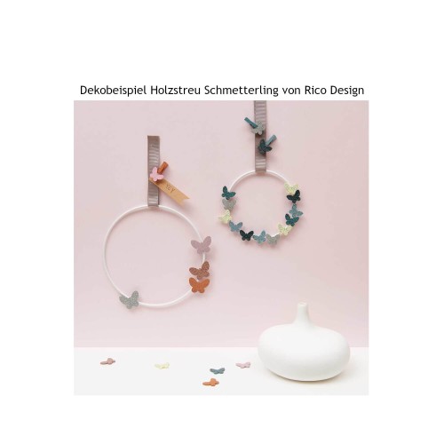 Dekobeispiel Holzstreu Schmetterling von Rico Design