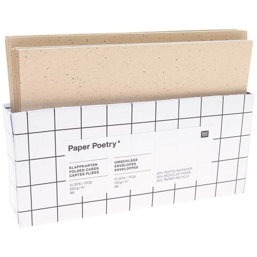 Paper Poetry Kartenset B6 Cappuccino