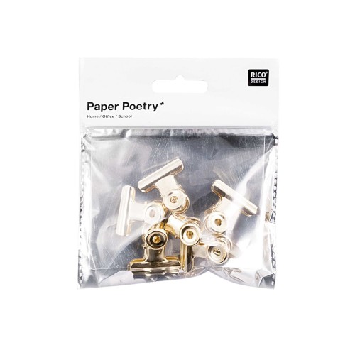 Paper Poetry Klemmbrettklammern goldfarben