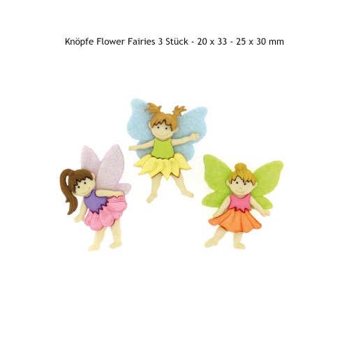 Knopf Flower Fairies ~ 20x33 - 25x30 mm