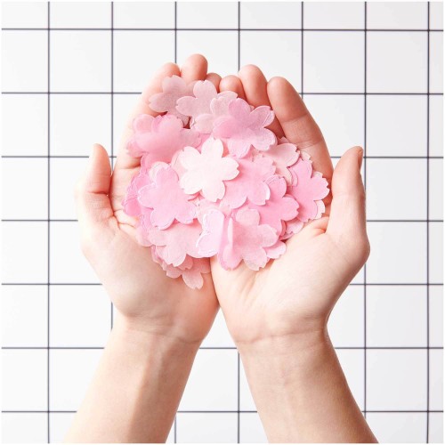 Konfetti Kirschblüten pastell rosa Mix aus Seidenpapier