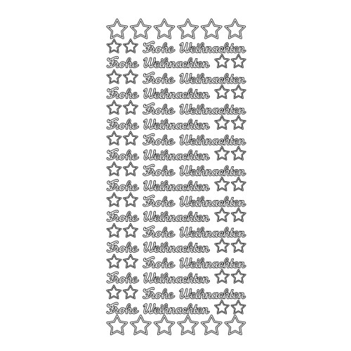Konturensticker Frohe Weihnachten