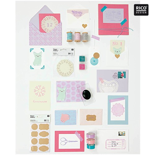 Anwendungsbeispiel mit Paper Poetry Kraftpapier Sticker Etiketten