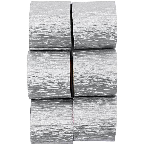 Kreppbänder 6 Rollen silber von Rico Design