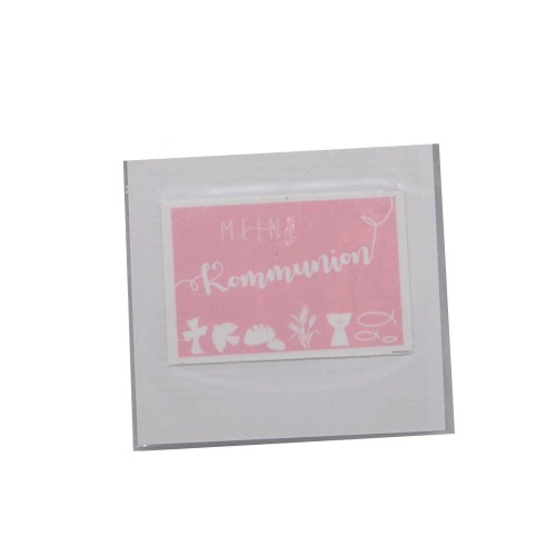 Wachsdekor rosa Kommunion