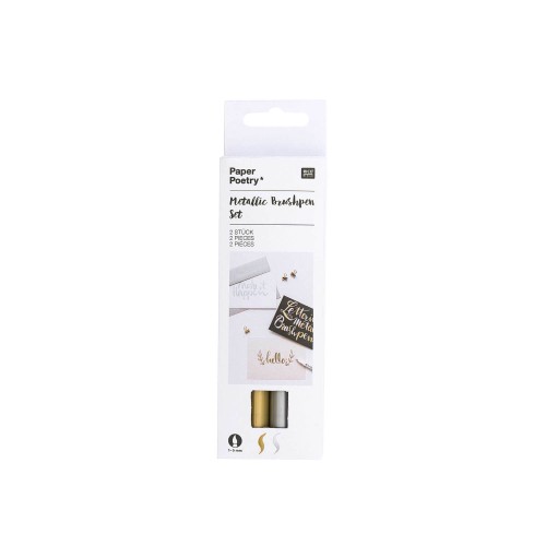 Paper Poetry Metallic Brushpen Gold-Silber