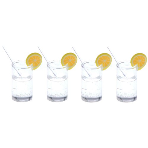 Miniatur Gin Tonic 4 Stück Zubehör Wichtel