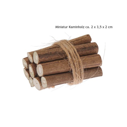 Holzstapel Mini Kaminholz mit Größenangabe