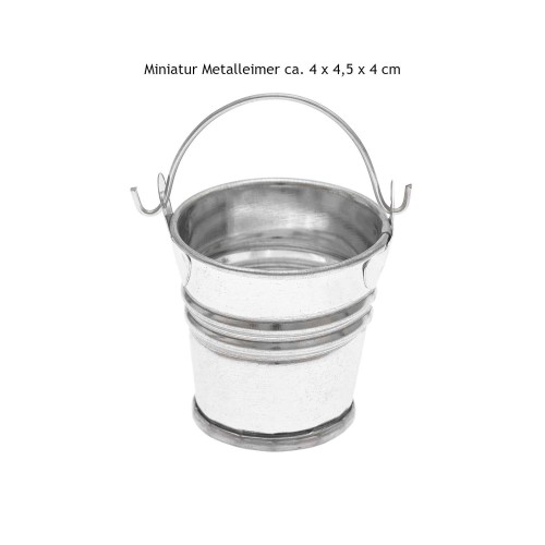 Miniatur Metalleimer 4x4,5x4cm