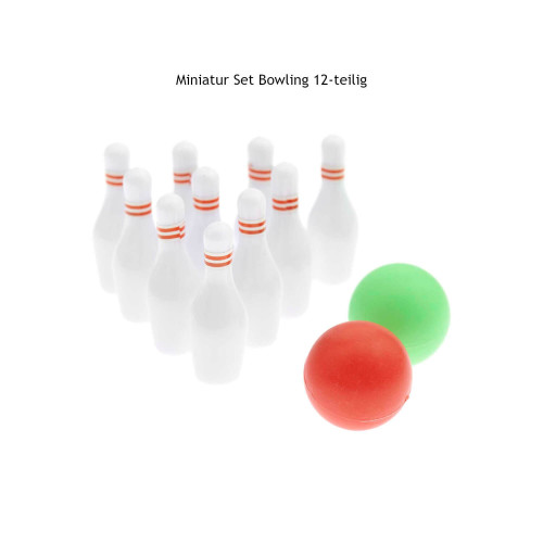 Miniatur Bowling Set 12teilig