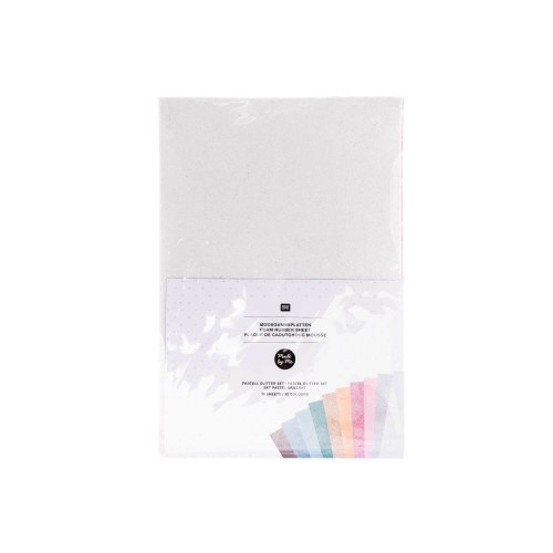 Moosgummiplatten glitter pastell