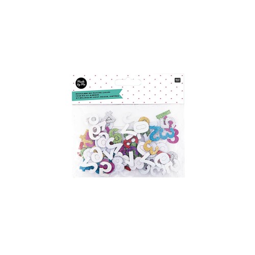 Zahlen Glitter selbstklebend