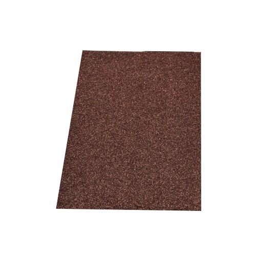 Moosgummiplatte Glitter dunkelbraun von efco