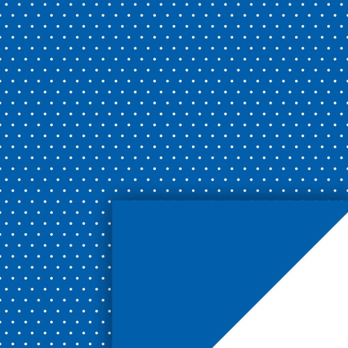 Detailansicht Motivkarton Punkte blau weiß