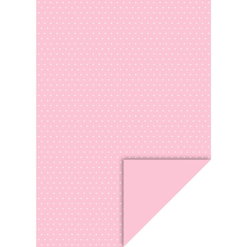 Motivkarton rosa mit weißen Punkten