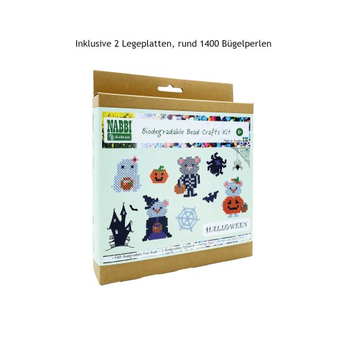 Halloween Kit mit rund 1400 Perlen und 2 Legeplatten