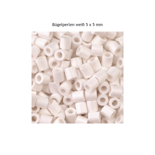 Bügelperlen weiß 5 mm