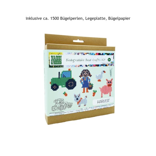NABBI® BioBeads Harvest Kit inkl. Bügelperlen und Legeplatte