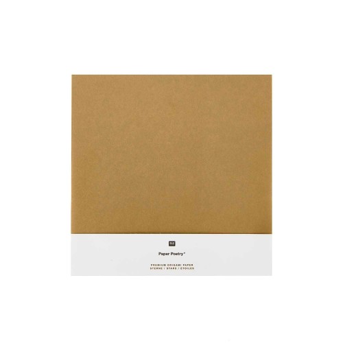 Origamipapier Kraftpapier gold 10 x 10 cm