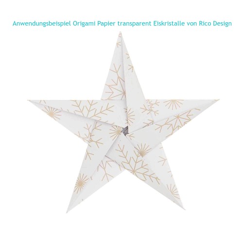 Anwendungsbeispiel Origamipapier transparent Schneeflocke
