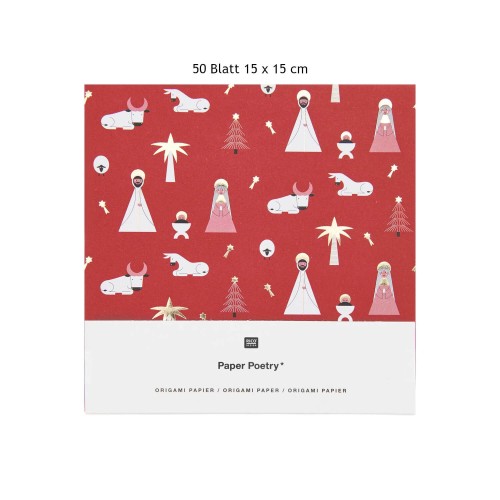 Origami Papier 15 x 15 cm Christmas Rocks