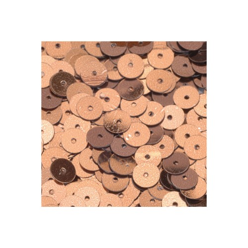 Pailletten braun flach 6 mm
