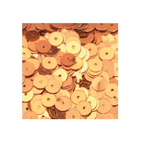 Pailletten flach rund 6mm cognacfarben von efco