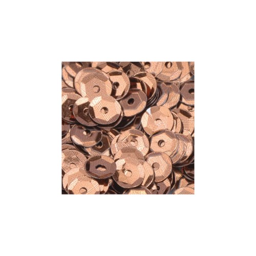 Pailletten braun rund gewölbt 6 mm 40 g