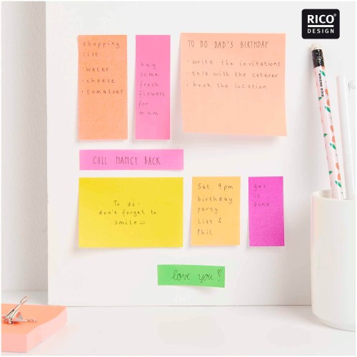 Anwendungsbeispiele Paper Poetry Haftnotizen Neon Mix