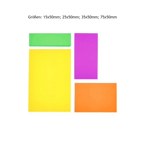 Haftnotizen Neon Mix 4 Größen