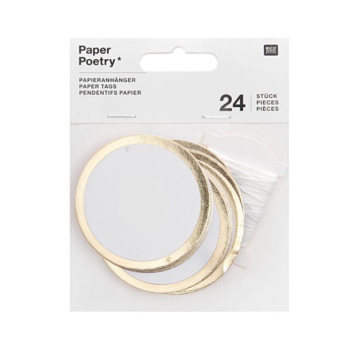 Paper Poetry Papieranhänger Kreis 24 Stück